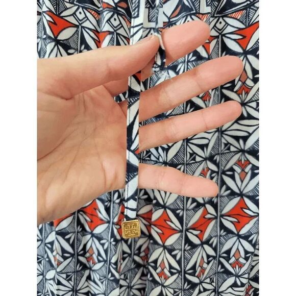 TORY BURCH Poppy Acoma Smocked Strapless Halter Jumpsuit S - Picture 10 of 10